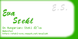 eva stekl business card